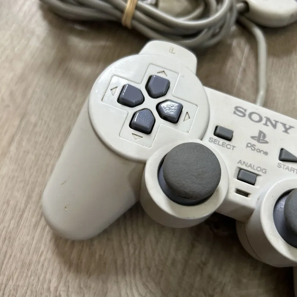 Sony PS1 PS One PlayStation Dual Shock Controller SCPH-110 White OEM Tested